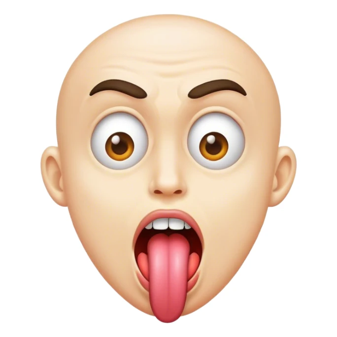 Crazy tongue sticker