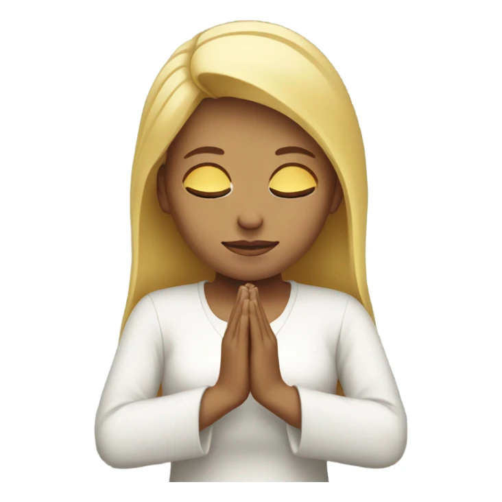 woman blonde praying sticker