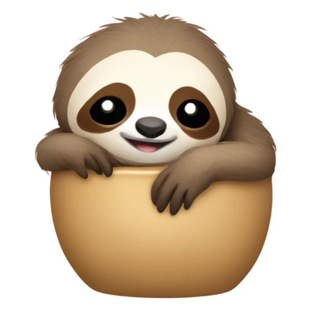 Baby sloth going to sleep sticker
