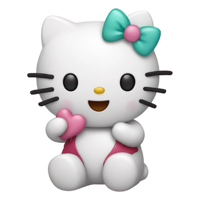 Hello kitty blowing a kiss  sticker
