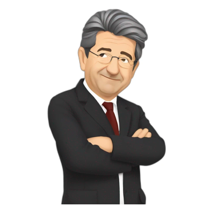 Jean Luc melenchon flat design sticker