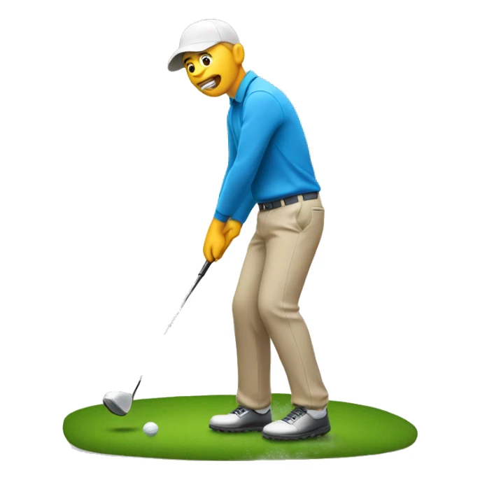 man swinging golf club sticker