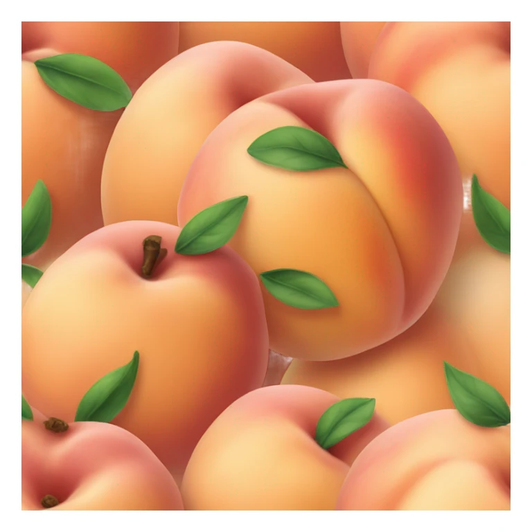Peach with frosting sticker