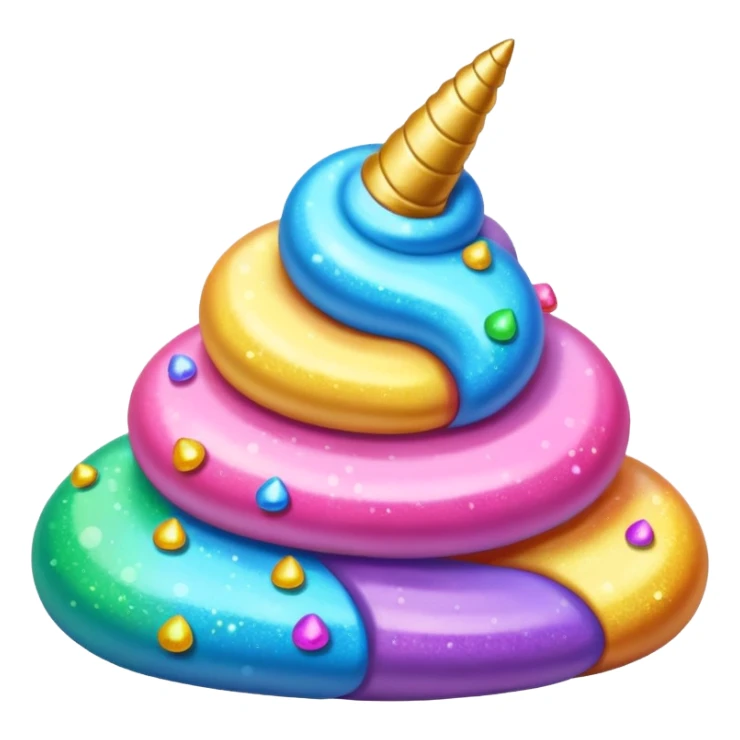 Unicorn poop sticker