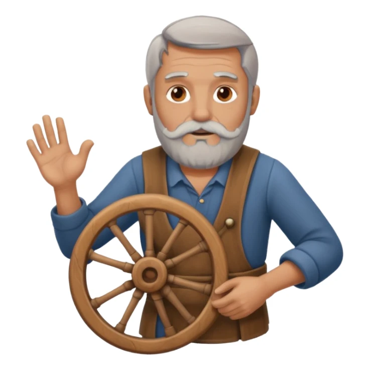 Ancient  man  with wheel  sticker