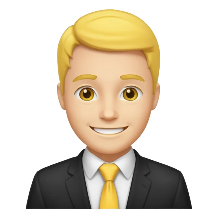 a man with yellow tie  sticker