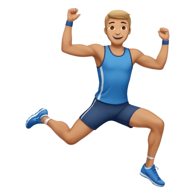 a man jumping and rejoicing sticker