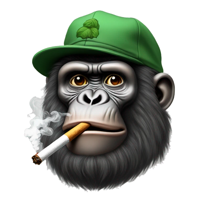 bored ape smoking blunt with a crazy cap on it sticker