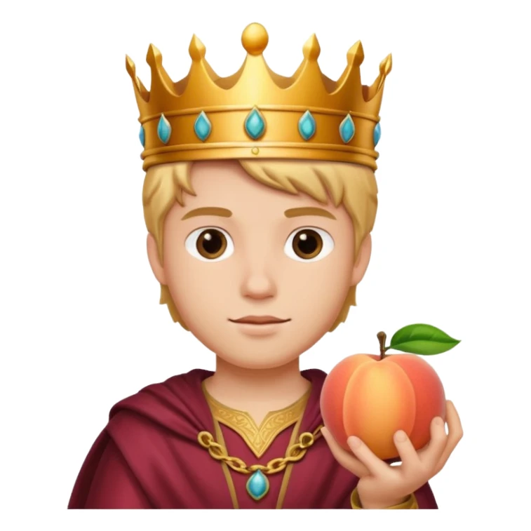 young king and peach sticker