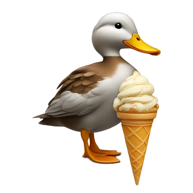 duck with ice cream sticker