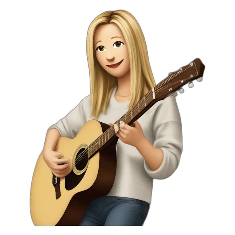 Lisa kudrow phoebe buffay with guitarr sticker