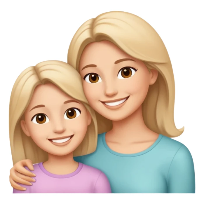 Mamá con la hija  sticker