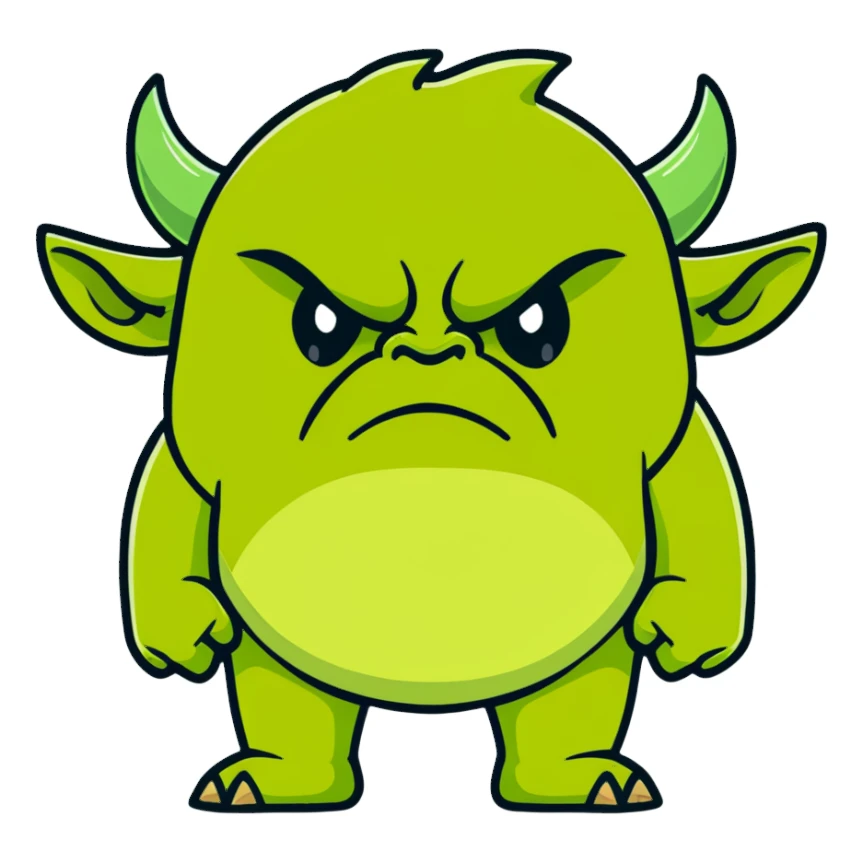 Shrek-inspired character sticker