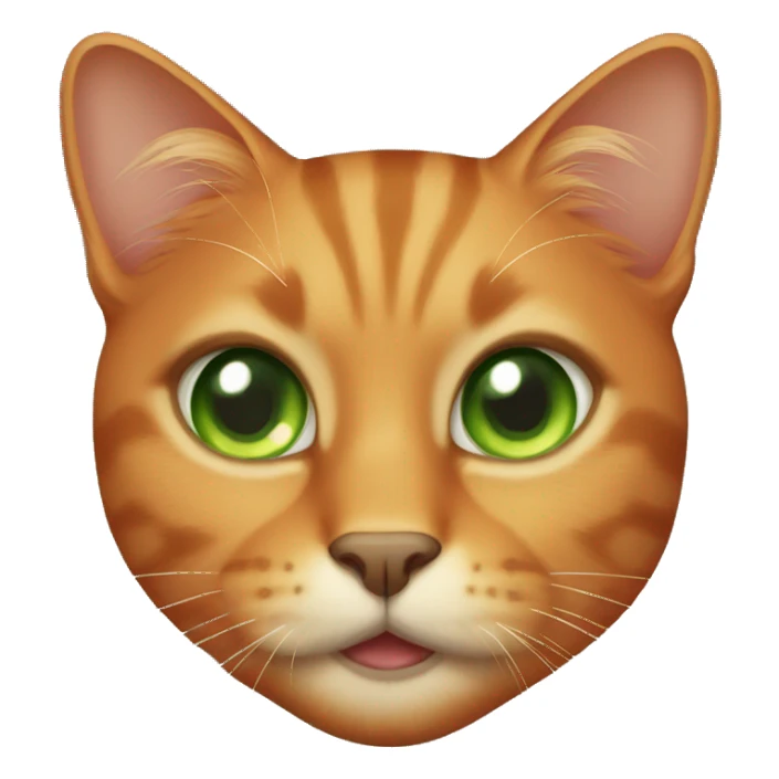 Darker Orange cat with green eyes sticker