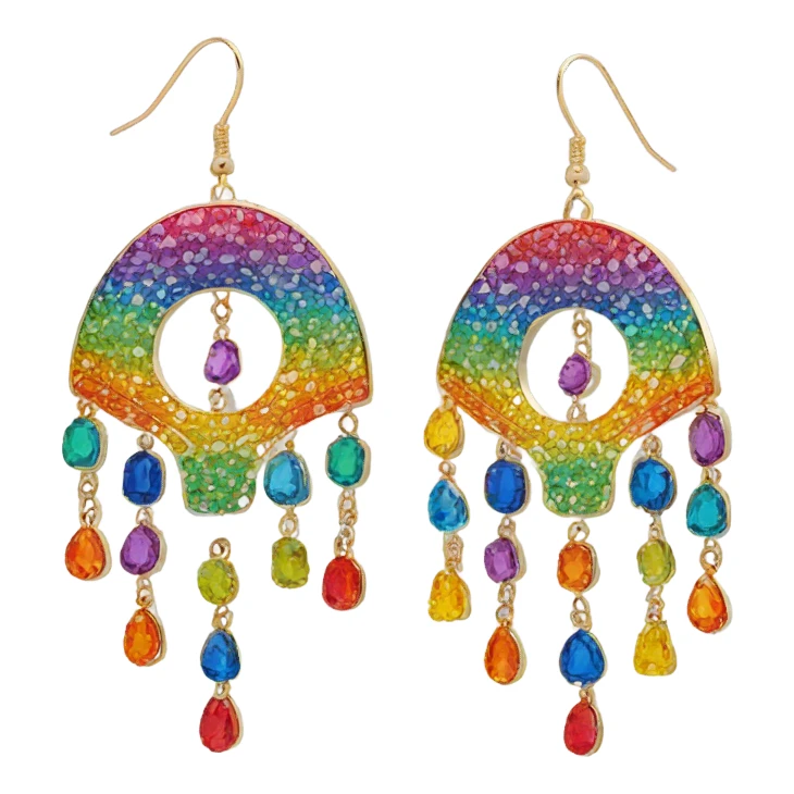 rainbow earrings sticker