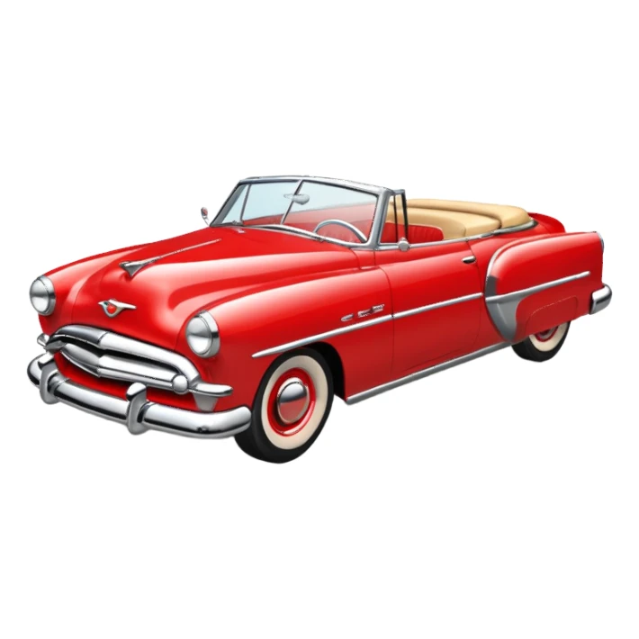 1950s convertible illustration sticker
