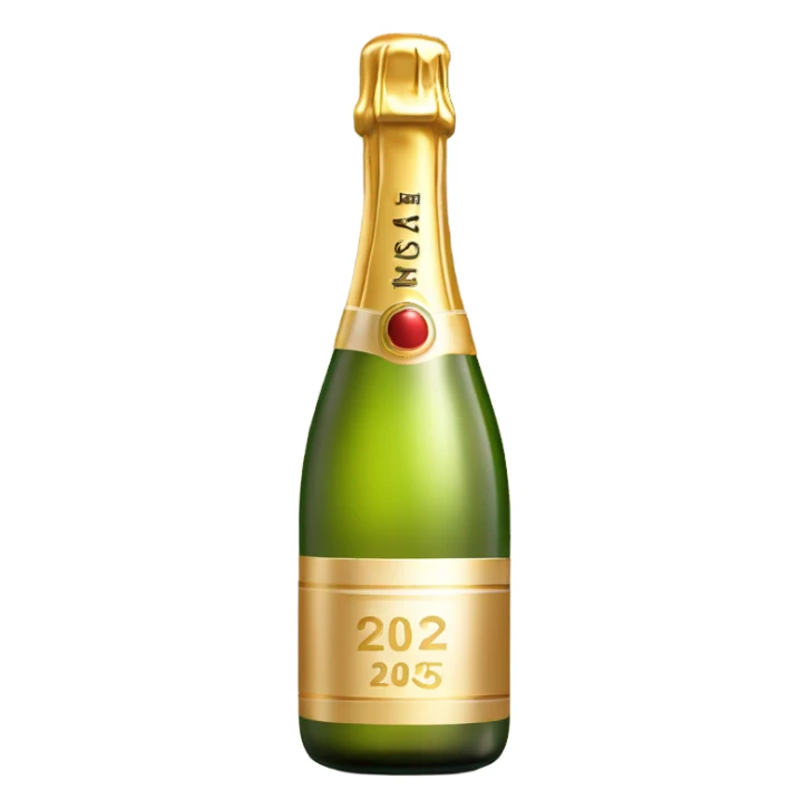 A bottle of champagne 2025 sticker