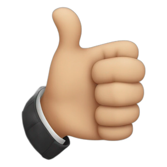 half finger thumb up sticker