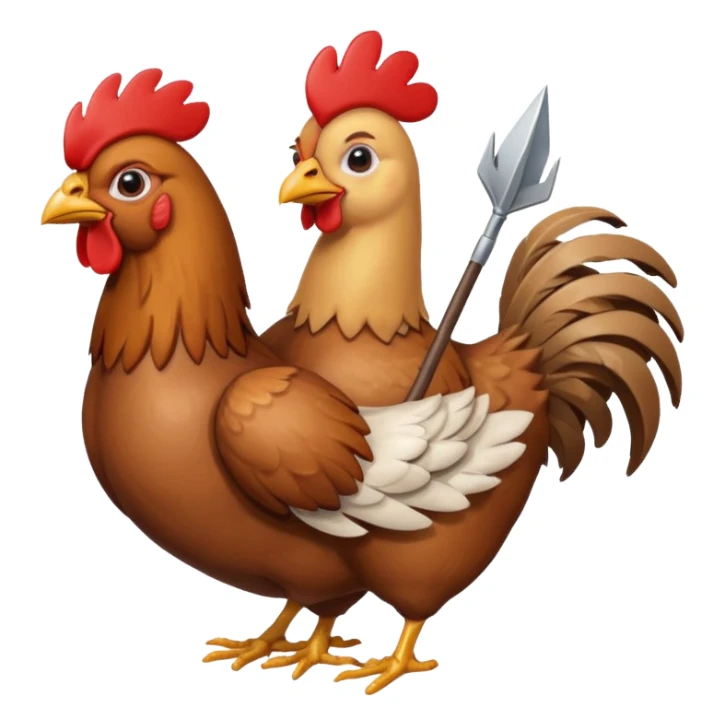 Heart arrow with chicken jockey sticker