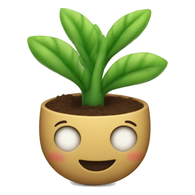 Happy plant sticker