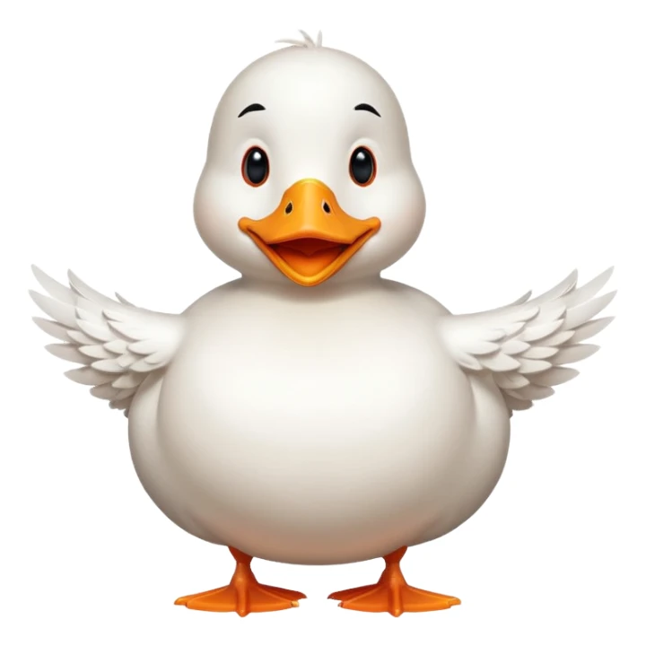 smiling duck with a chubby belly sticker