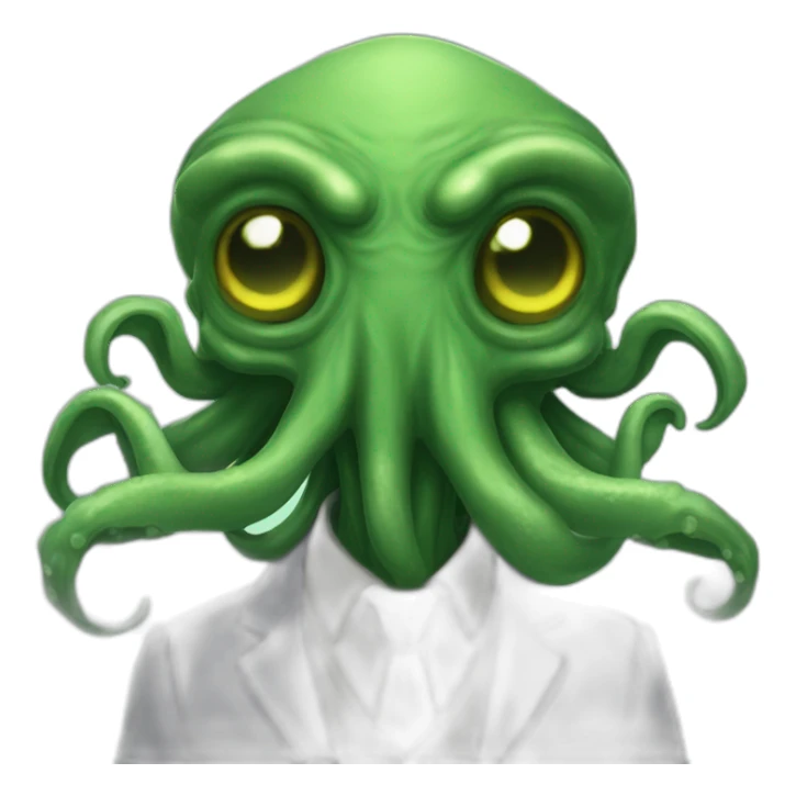 Cthulhu human say hi sticker