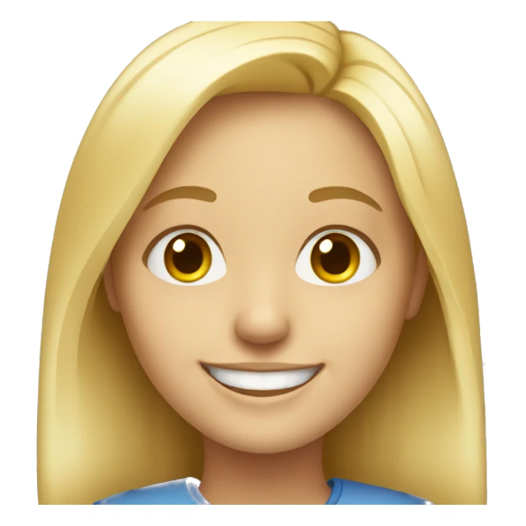 smiling blonde girl portrait sticker