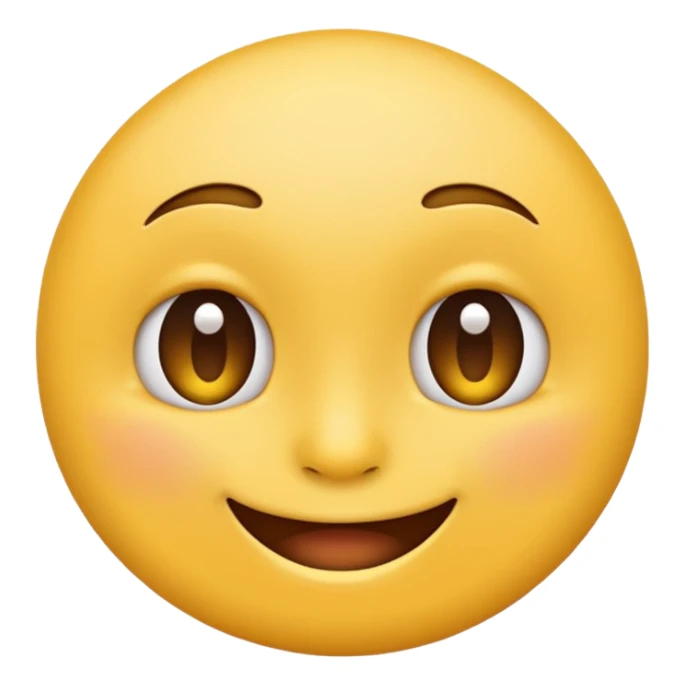 Emoji, yellow round smirking face sticker