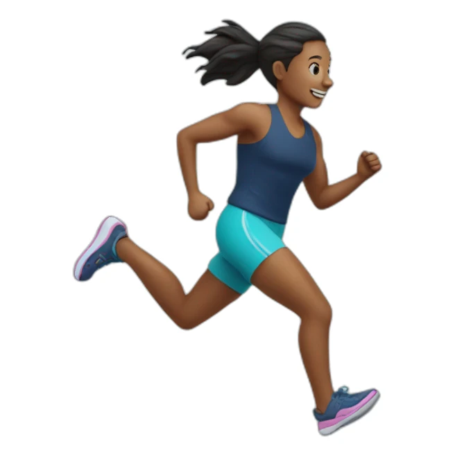 jogging in the water sticker