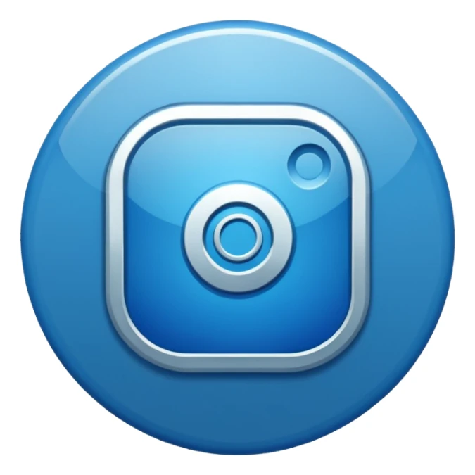 Badge V  Instagram bleu sticker