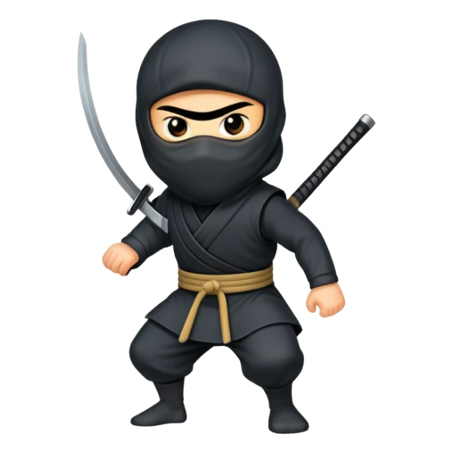 Ninja disappears  sticker
