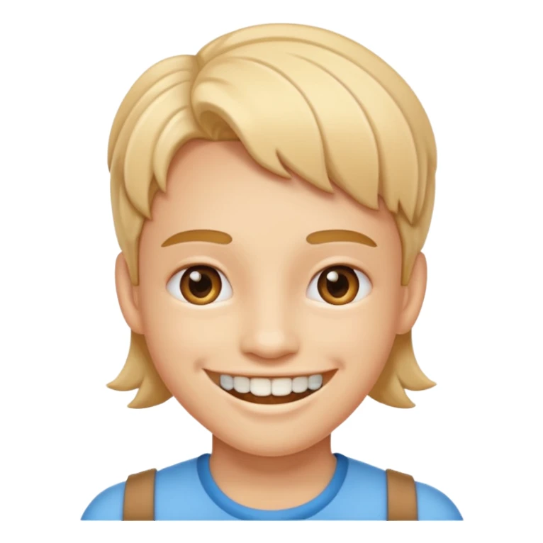 Smile emoji with braces sticker