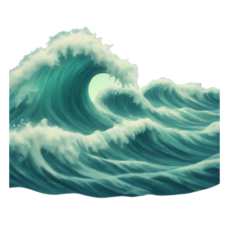  Sea waves sticker