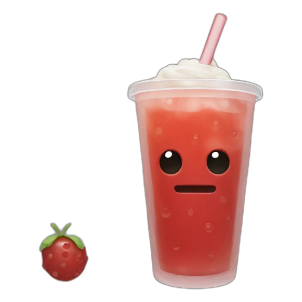 Red boba sticker