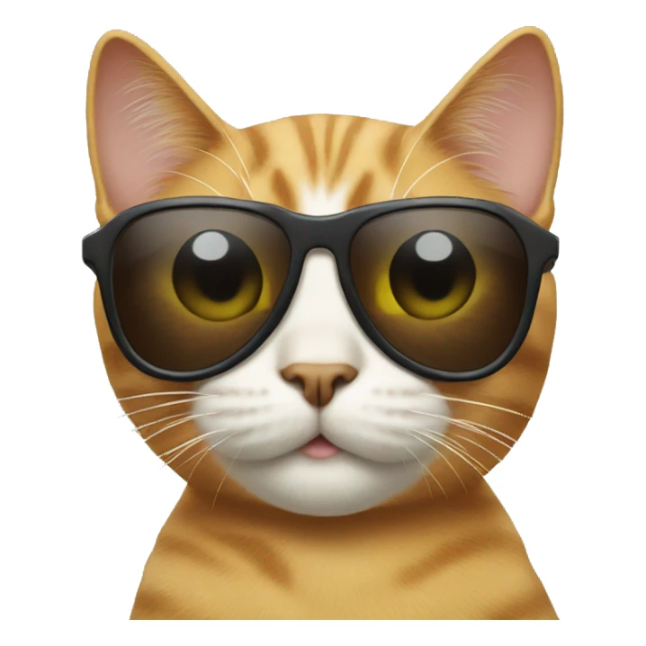 Cat with sunglasses sticker