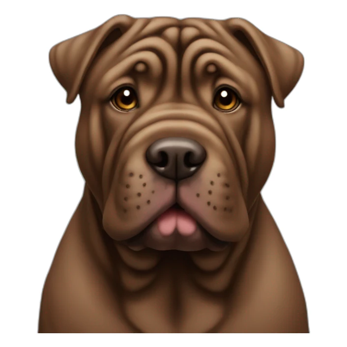 Chocolate shar-pei sticker