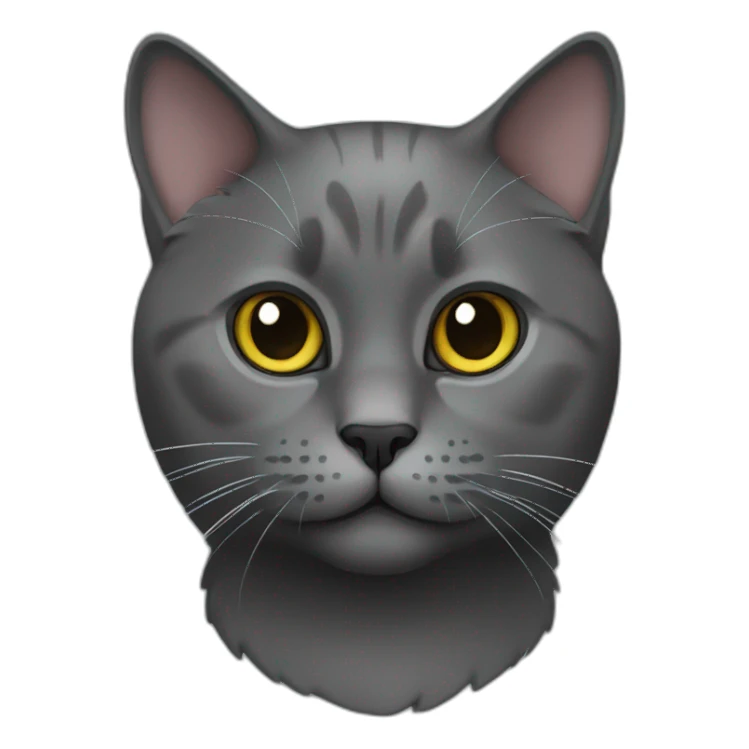 British cat dark gray sticker