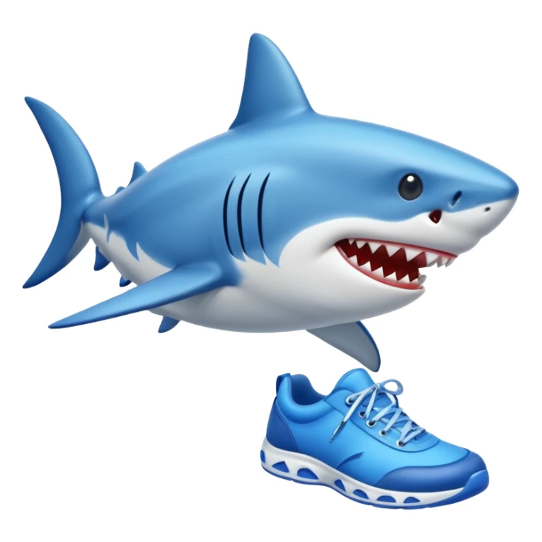 Shark with blue shoes sticker