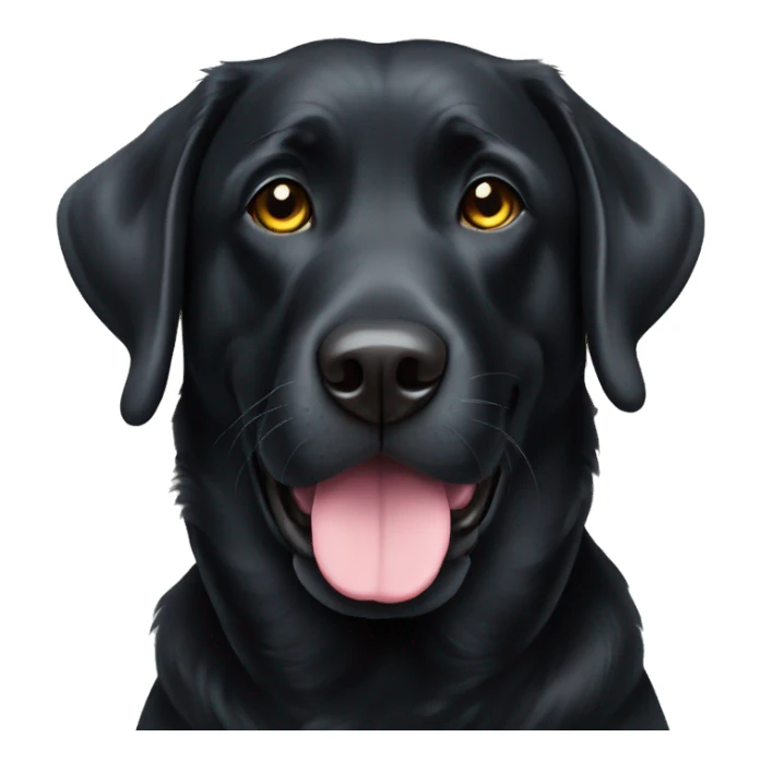 Black lab with rainbow sticker