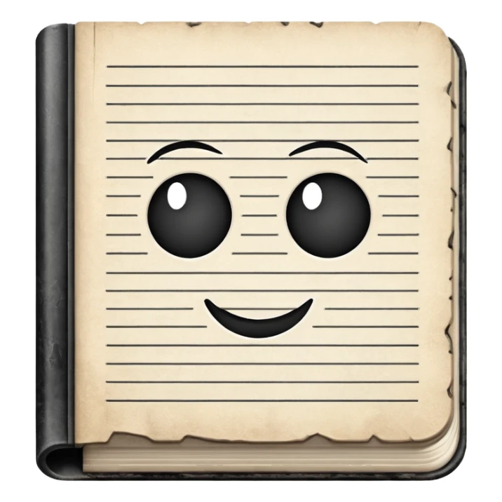 MONOCHROME WRITTEN PAPER BOOK sticker