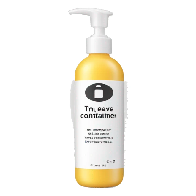 leave-in conditioner bottle with label sticker