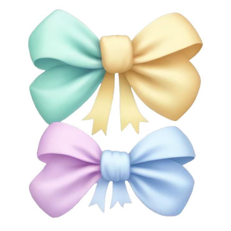 Pastel bows sticker