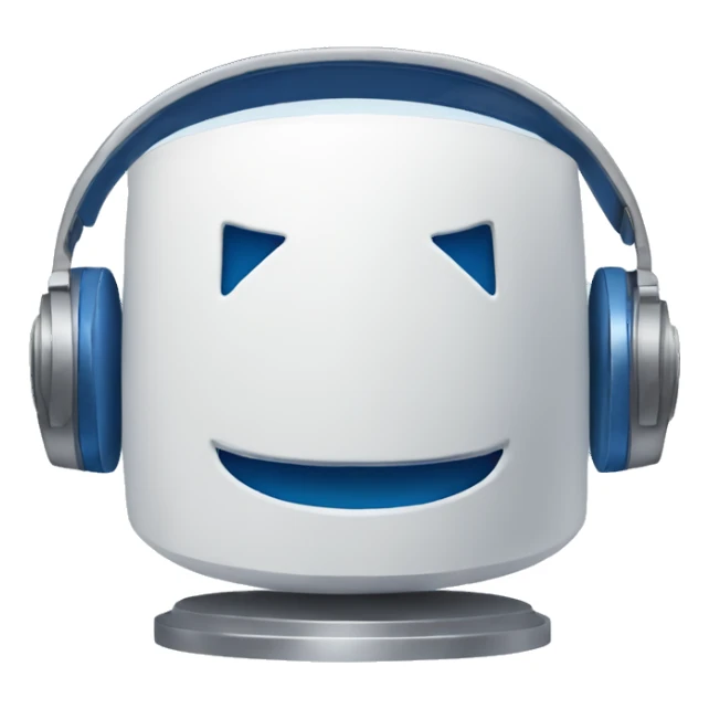 Blue Marshmello playing disk jockey  sticker