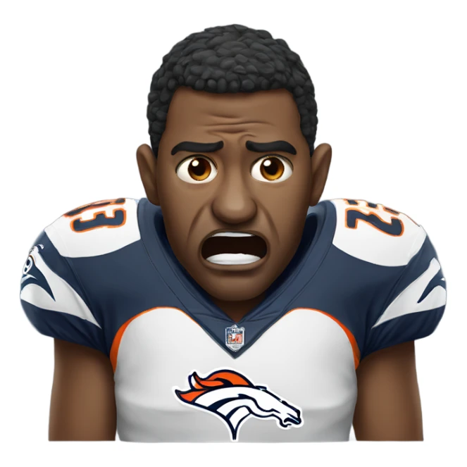 Broncos fan crying sticker