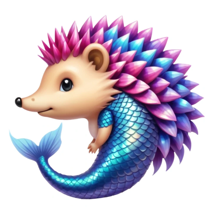 The mermaid hedgehog sticker