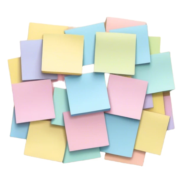 pastel sticky notes sticker