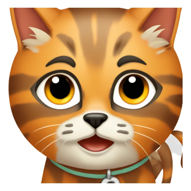 Coco con cara de gato naranja  sticker