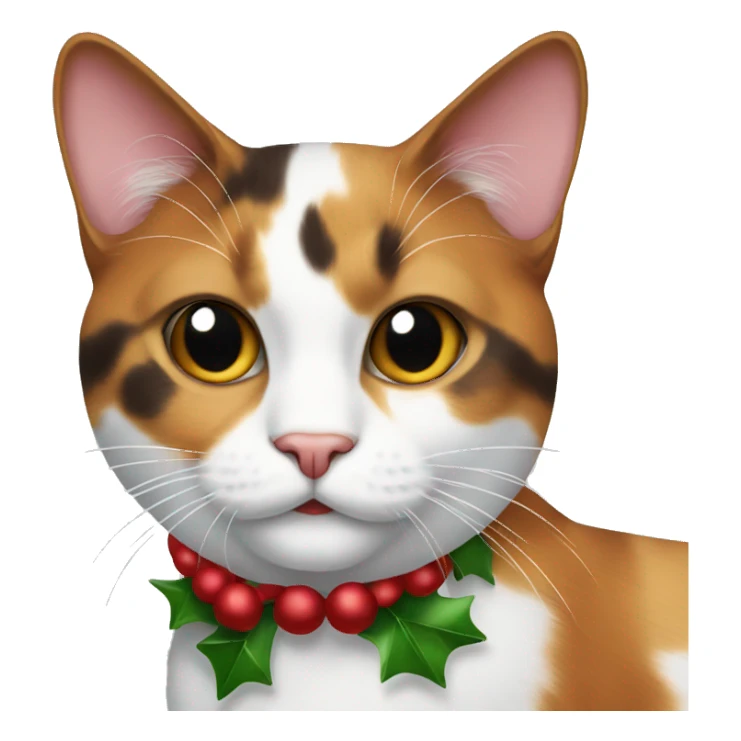 Calico cat Christmas  sticker