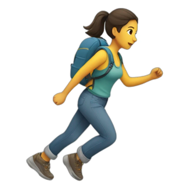 Mujer escalando sticker