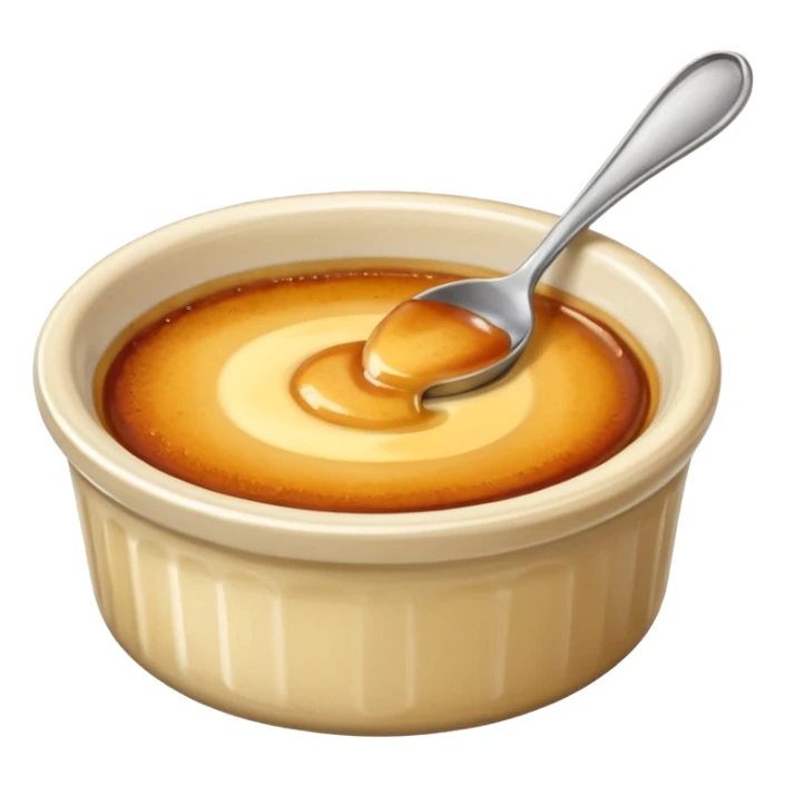 creme brulee in a ramekin sticker
